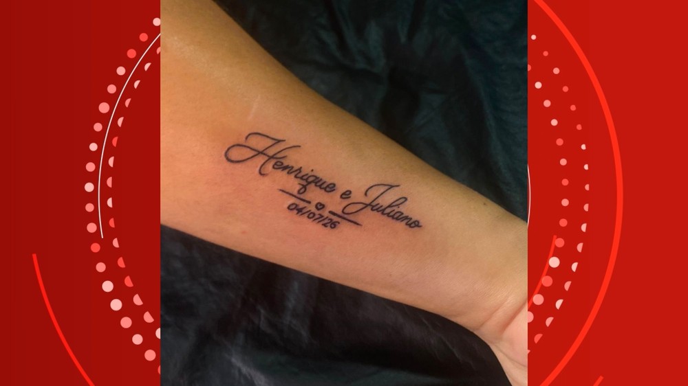 Fã faz tatuagem em homenagem a dupla Henrique e Juliano horas antes de show ser cancelado em RO